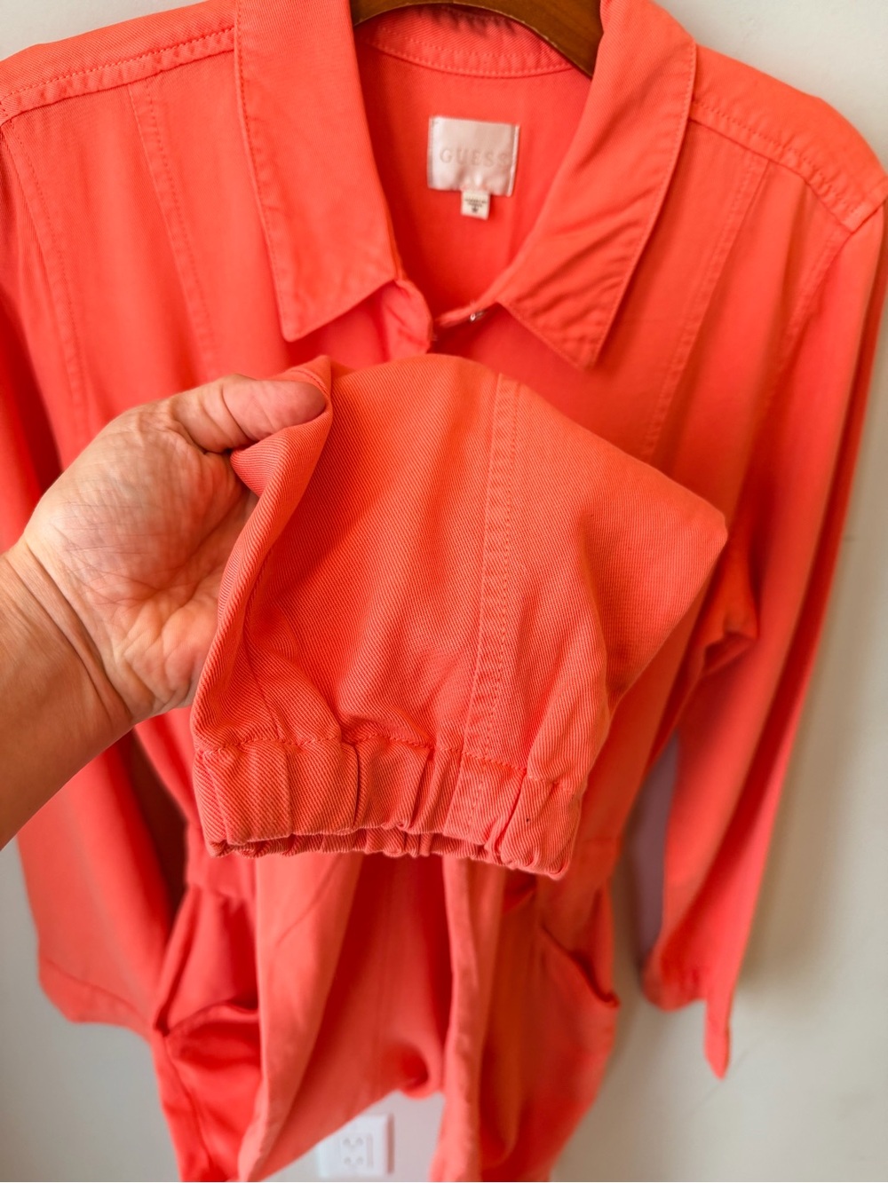 GUESS Coral Tencel Utility Jumpsuit — Y2K / Workwear / Gorpcore / Coveralls - Picture 6 of 12